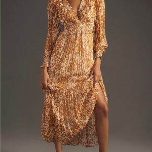 Anthopologie v neck DRESS